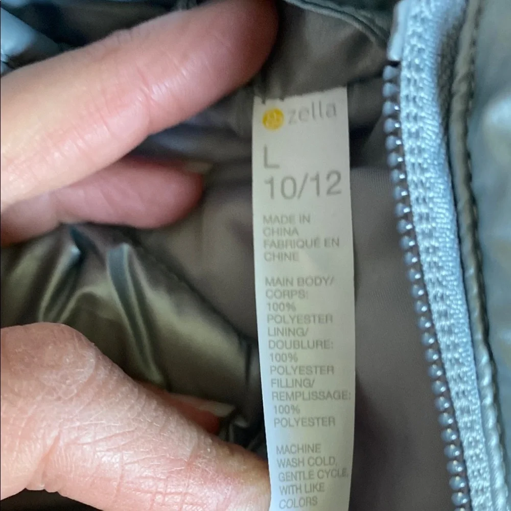 Zella Silver Quilted Puffer Vest